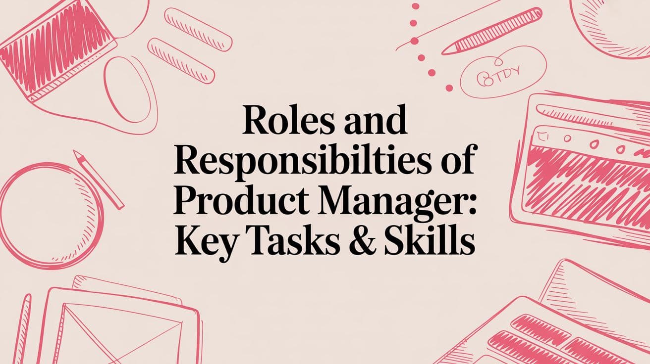 Roles and responsibilities of product manager: Key Tasks & Skills